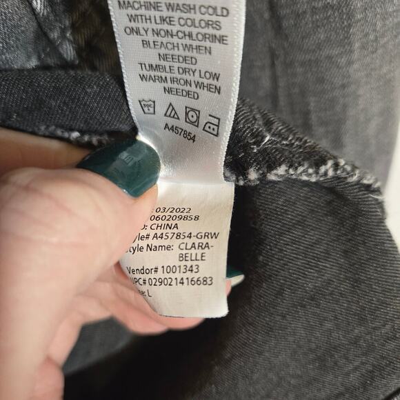 LOGO by Lori Goldstein Shacket Denim Neutral Grunge Whimsygoth Lagenlook L - Picture 5 of 8